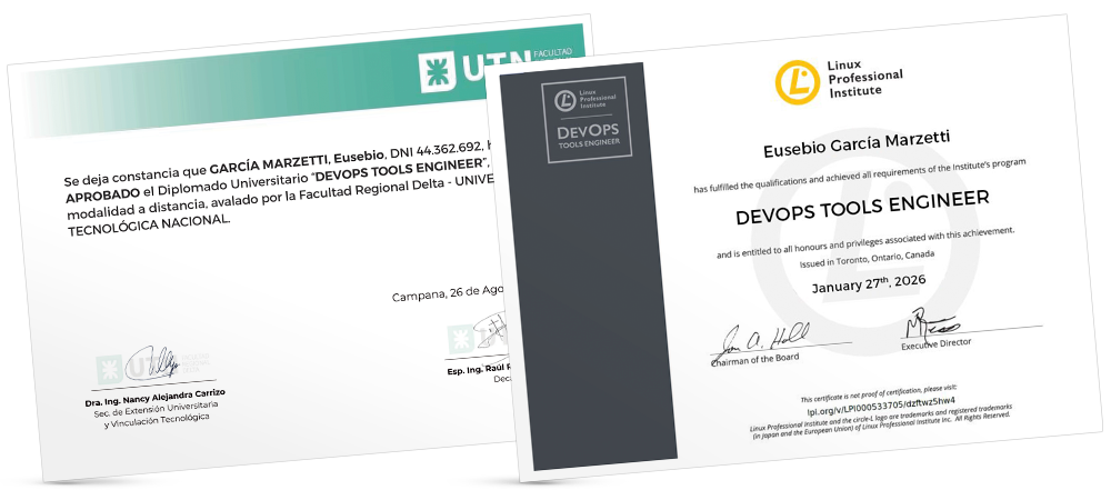 Certificación nacional (UTN-FRD) e internacional (LPI)