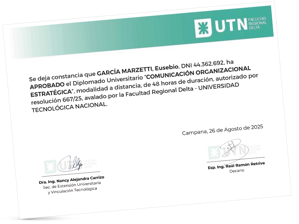 Certificación UTN-FRD