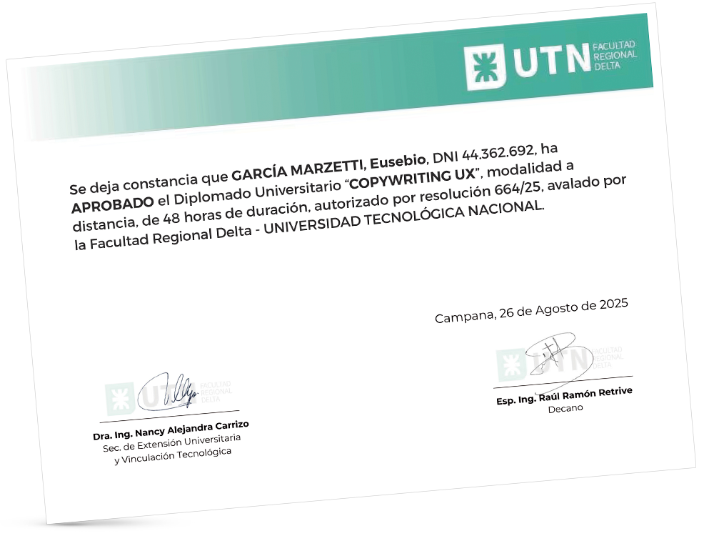 Certificación UTN-FRD