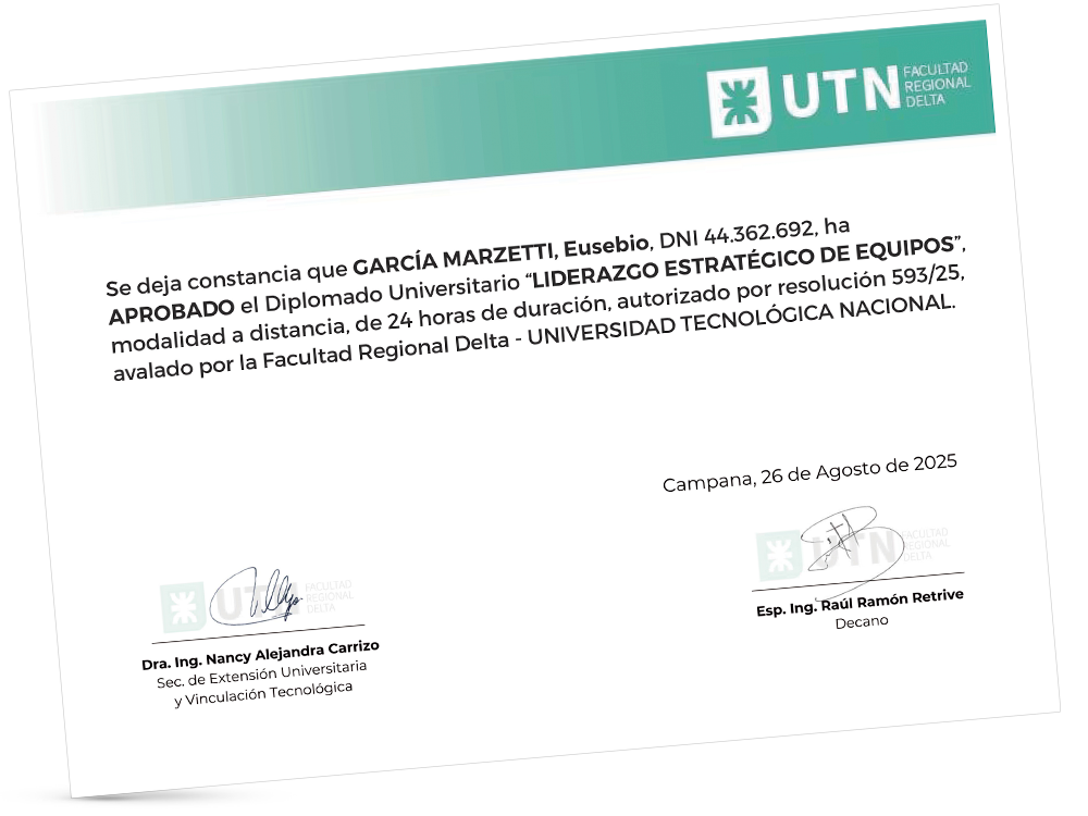 Certificación UTN-FRD